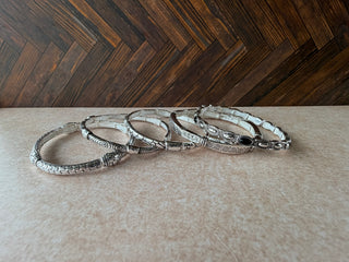 DC Silver Pebbled Bracelet