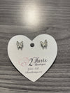 Silver & Crystal Butterfly Earrings