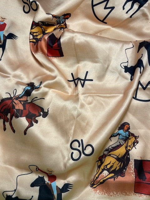 Vintage Cowboy Print Wild Rags