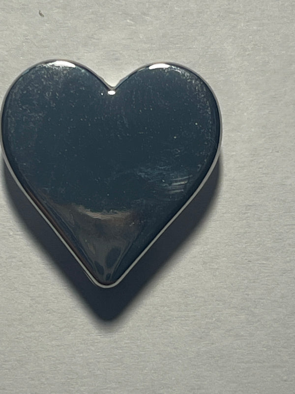 Silver Heart Scarf Slide