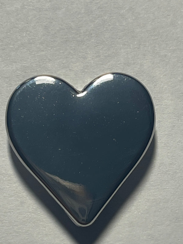 Silver Heart Scarf Slide