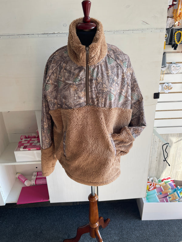 Camo Sherpa Pullover