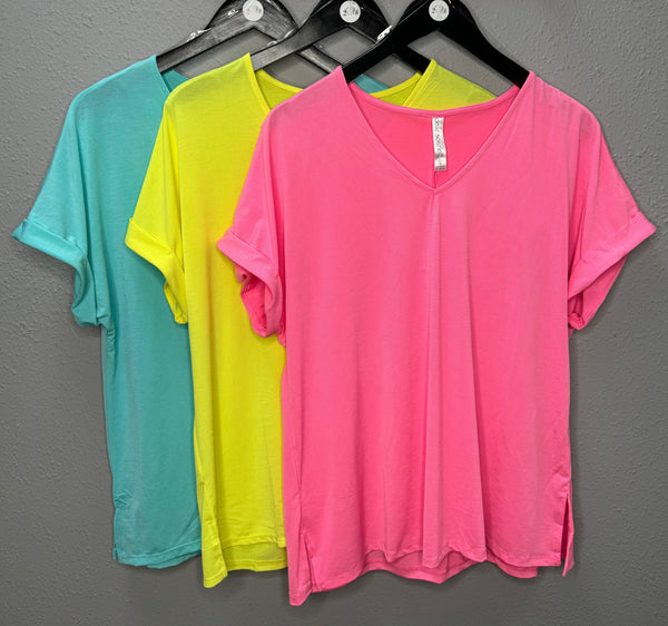 Spring Tops-Neon Yellow