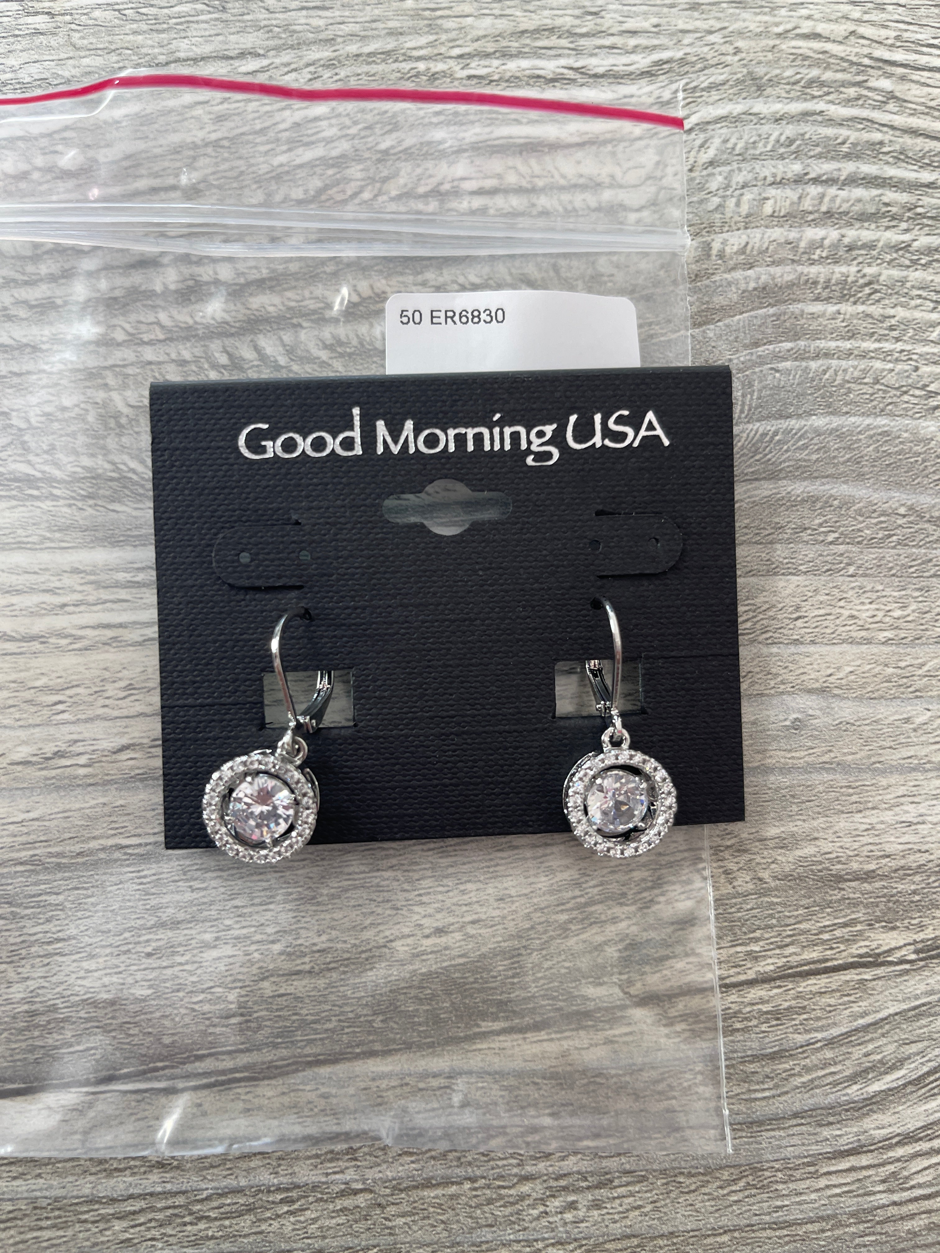 Silver CZ Dangle Earrings