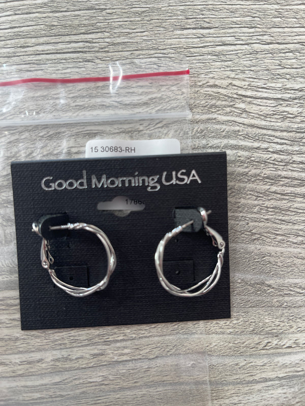 Silver Twist Hoop