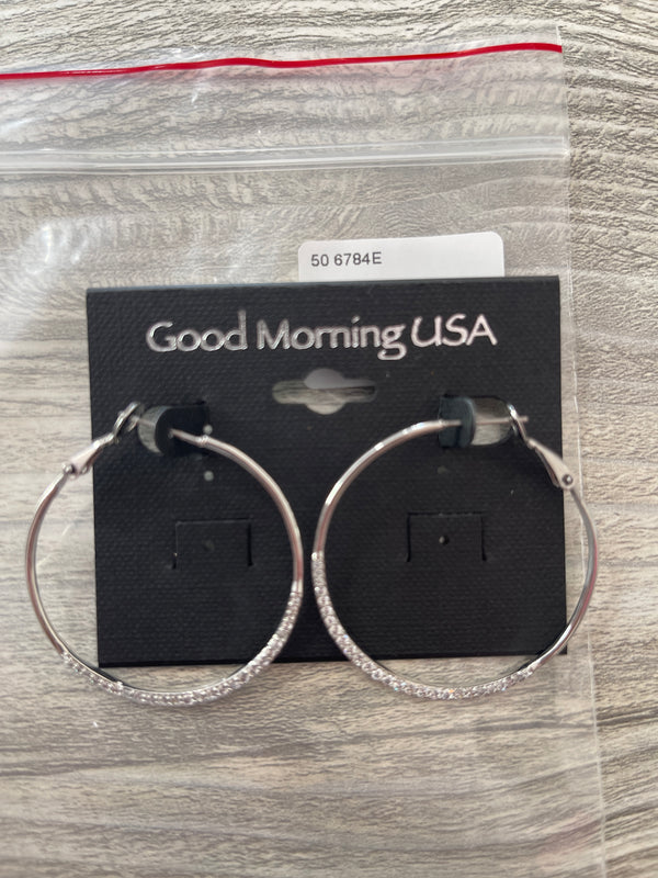 Silver & Crystal Hoops