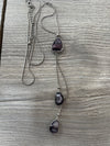 Silver Tear Drop Pendent & Earring Set