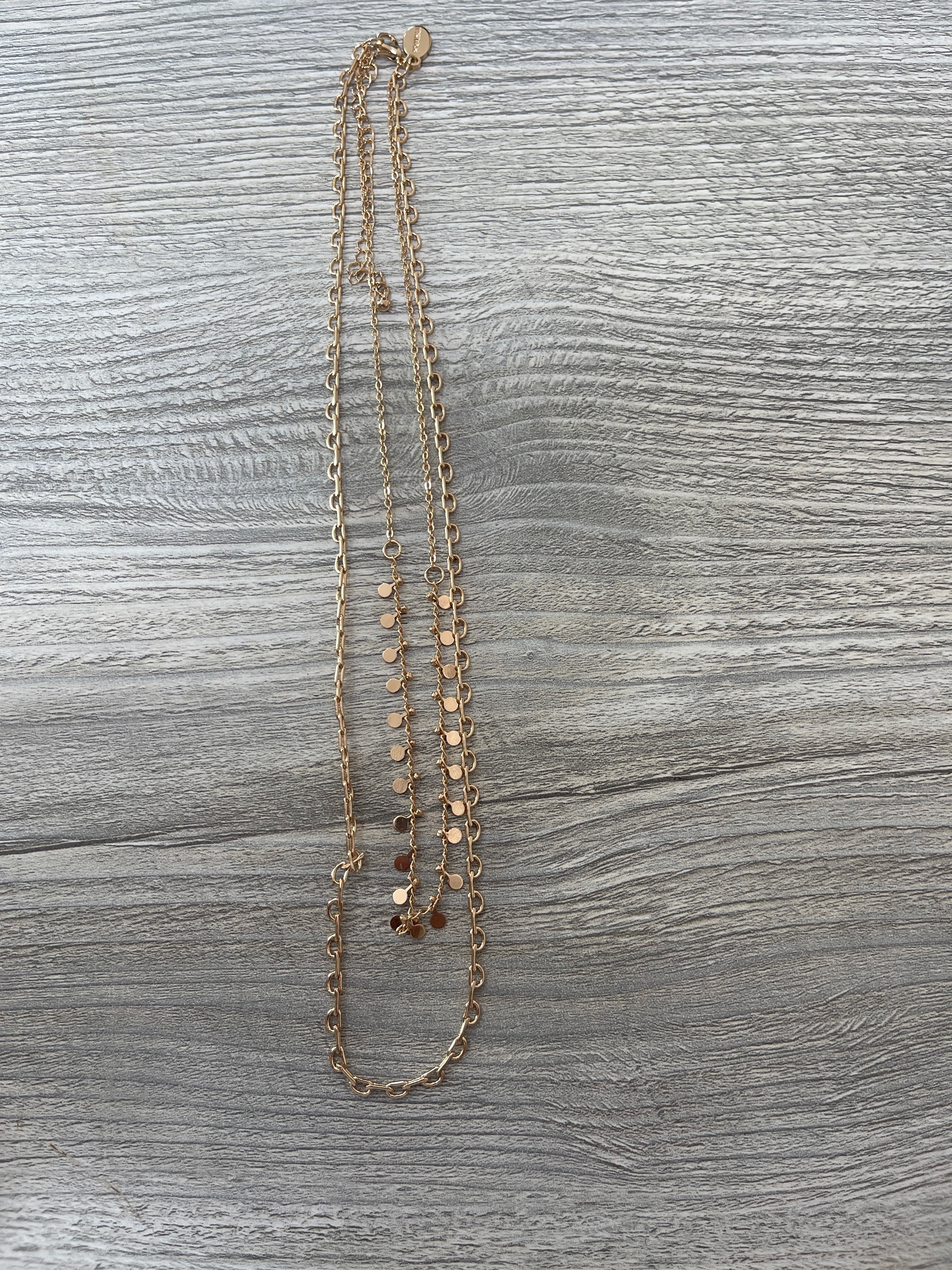 Double String Gold Necklace