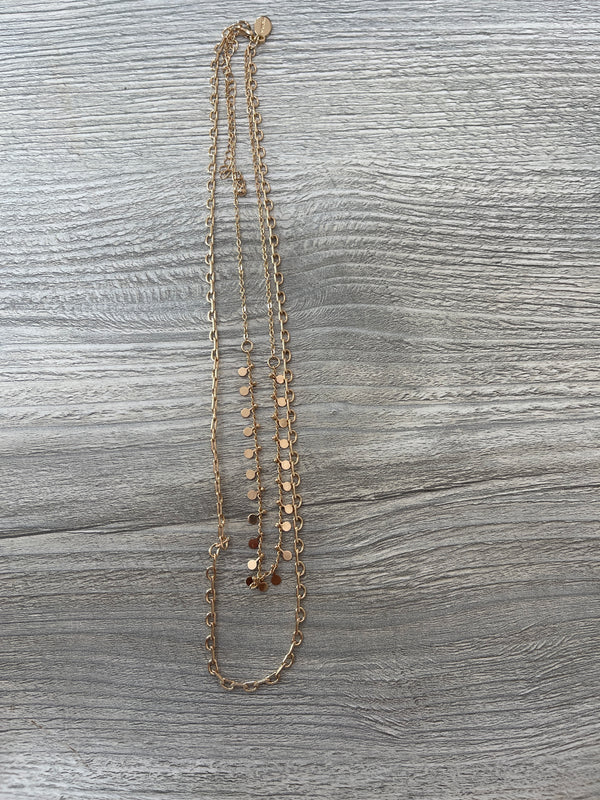 Double String Gold Necklace