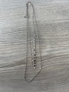 Double String Silver Necklace