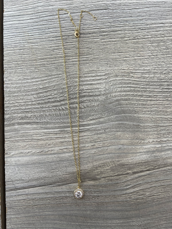 Gold CZ Pendant