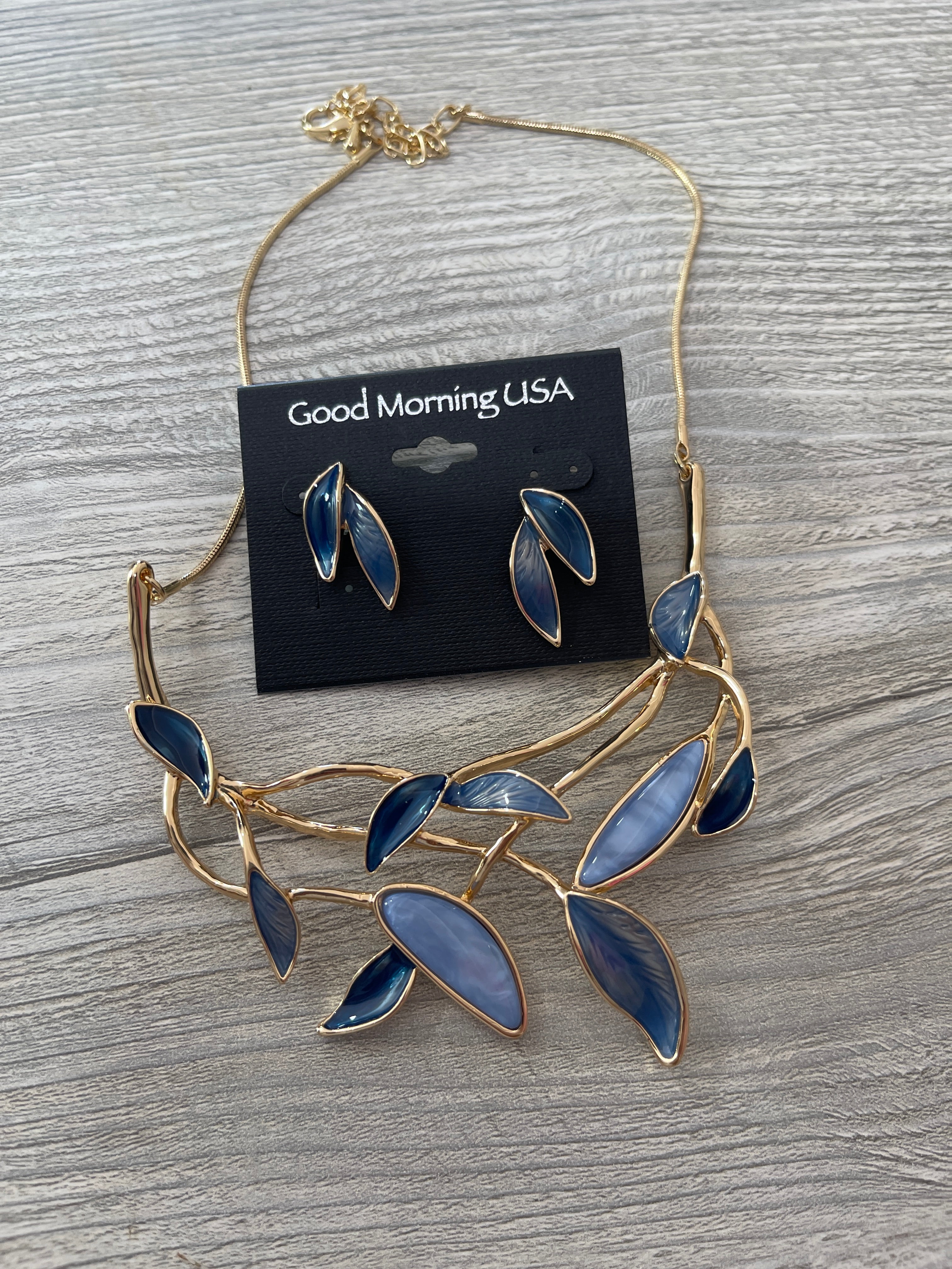 Blue & Gold Statement Set