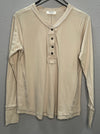 Button Closure Long Sleeve-Sand Beige