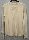 Button Closure Long Sleeve-Sand Beige