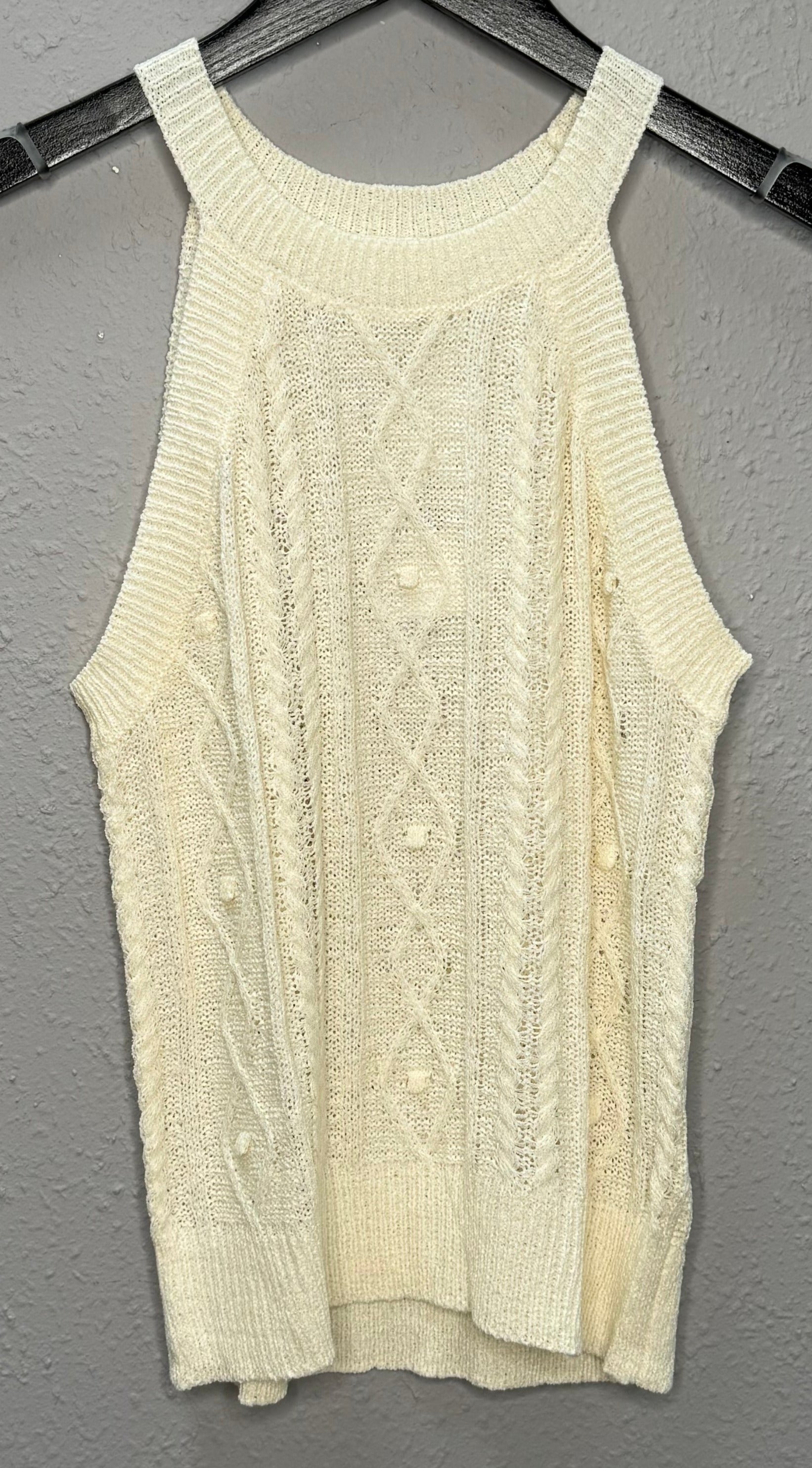 Sleeveless Knit Top in Ivory