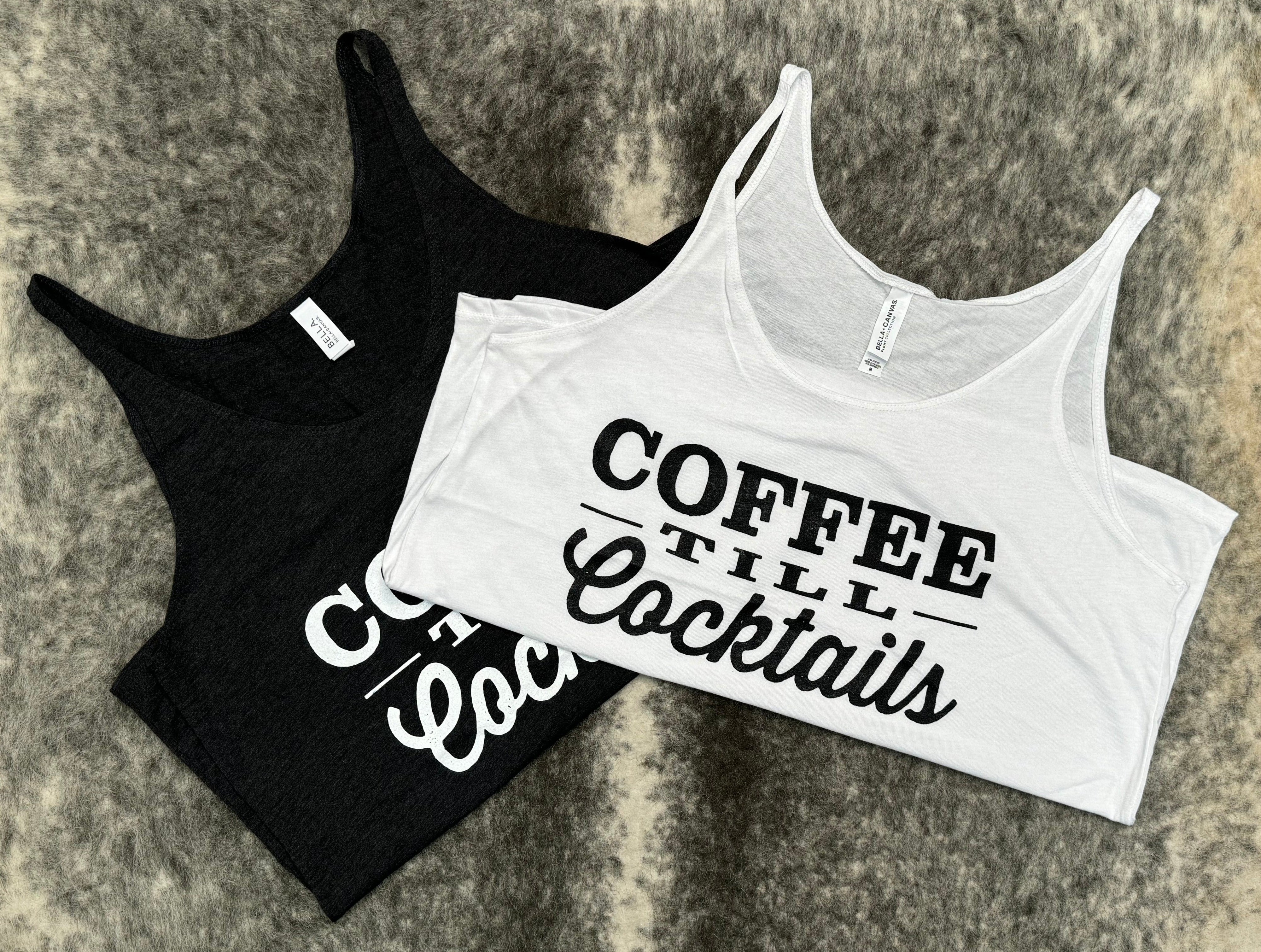 Coffee Sleeveless Tank in Charcoal