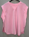 Washed Scuba Top in Pink