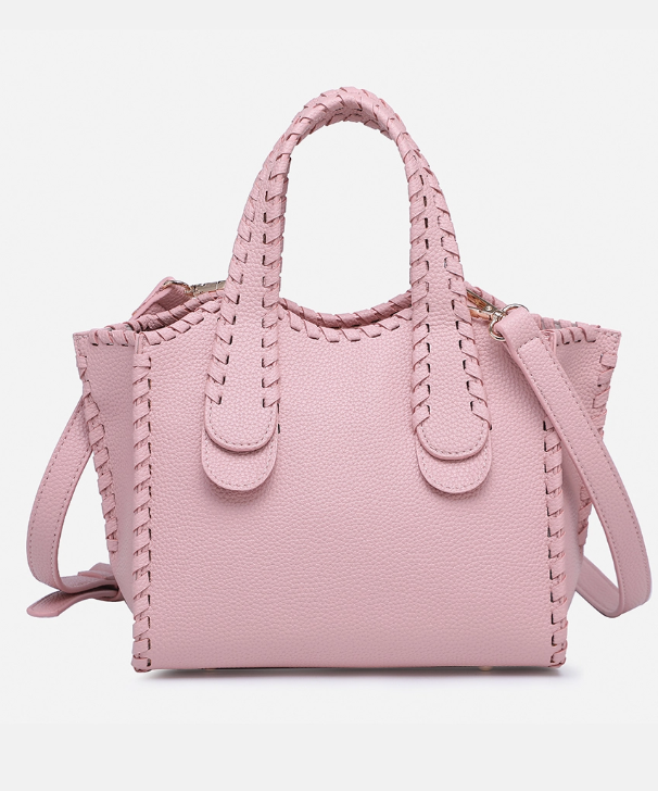 Marla Whipstitch Satchel in Mauve