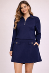 ds Tee-Time Skort in Coastal Navy