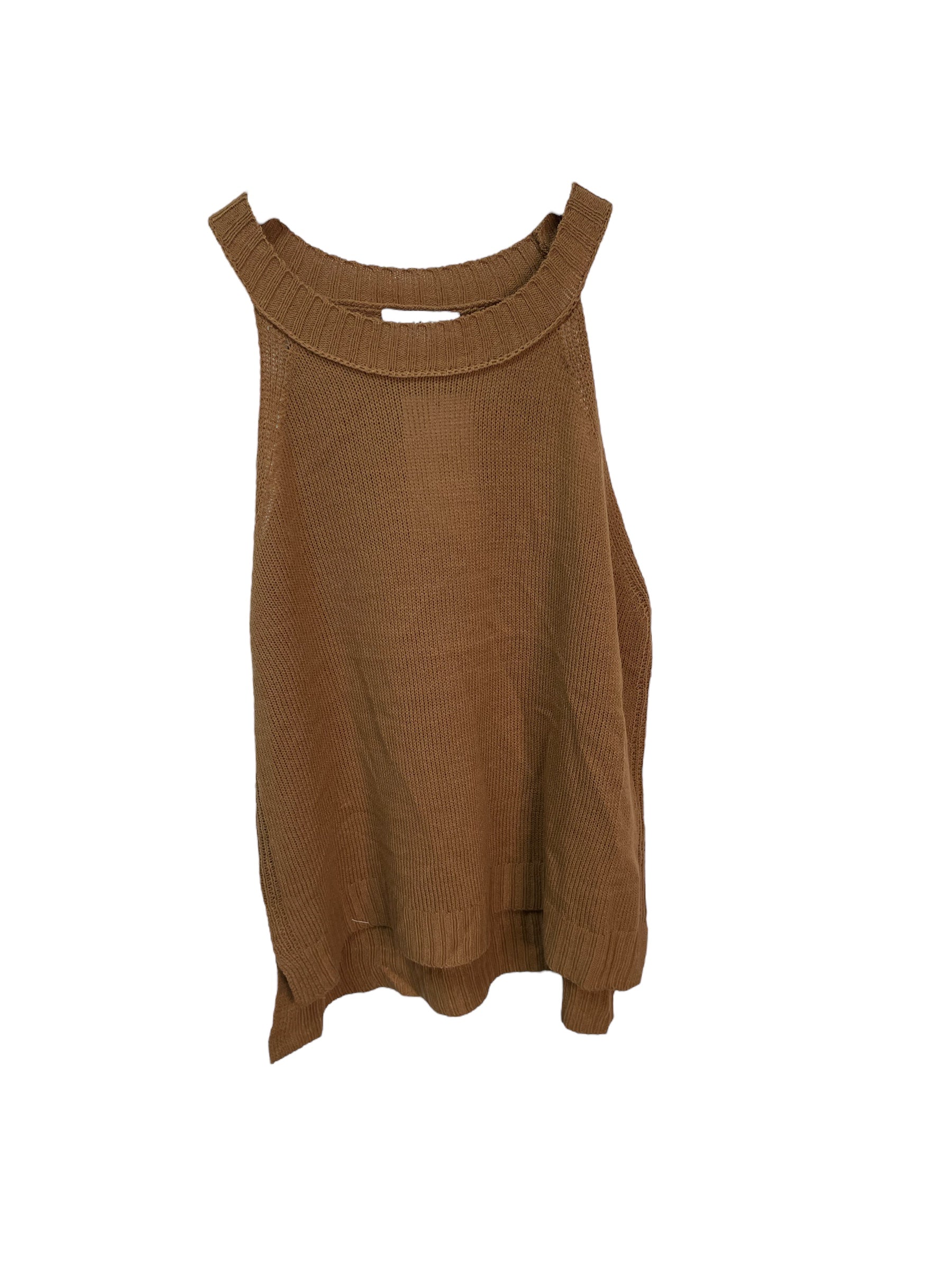 High Neck Sweater Tank in Coco
