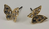 Gold & Crystal Butterfly Earrings