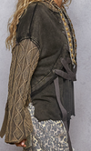 French Terry Lace-Up Top