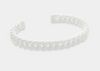 Enamel Chain Cuff Bracelet-White