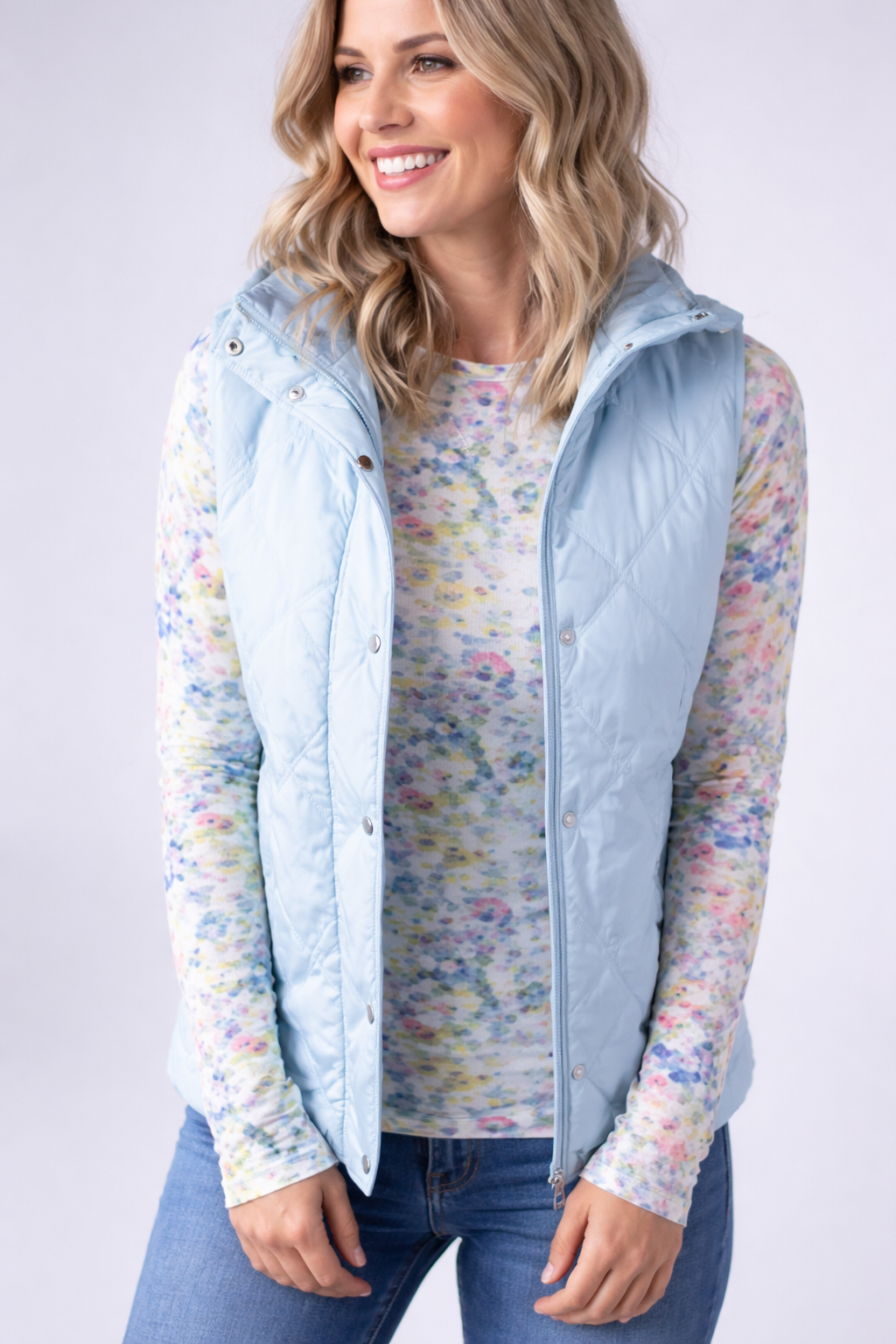 MM Remy Short Vest in Sky Blue
