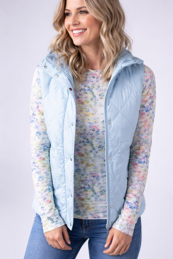 MM Remy Short Vest in Sky Blue