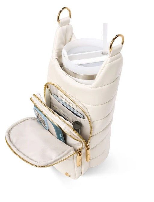 Crossbody Hydro Flask Handle / Ivory Vegan Leather