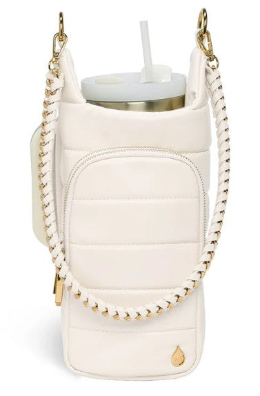 Crossbody Hydro Flask Handle / Ivory Vegan Leather