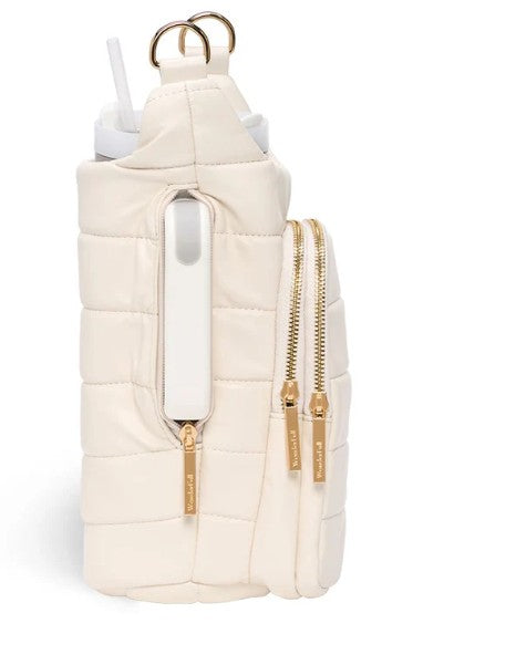Crossbody Hydro Flask Handle / Ivory Vegan Leather