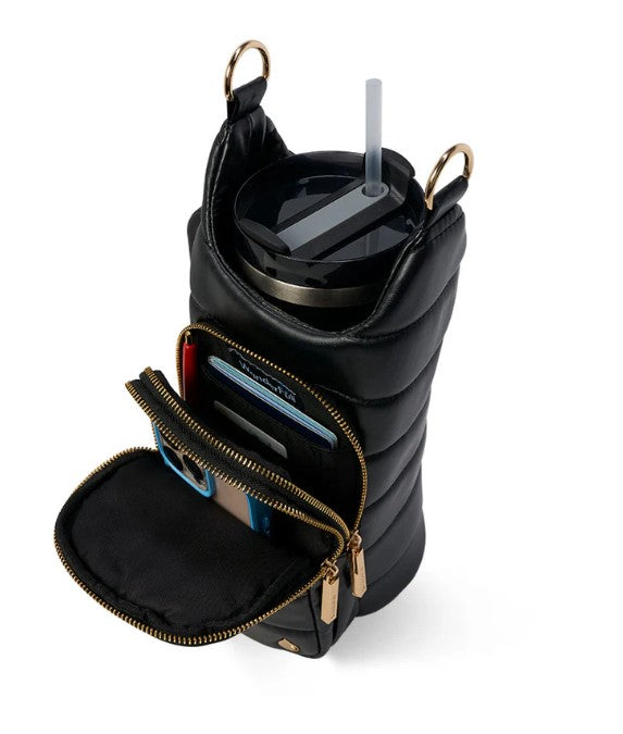 Crossbody Hydro Flask Handle / Black Vegan Leather