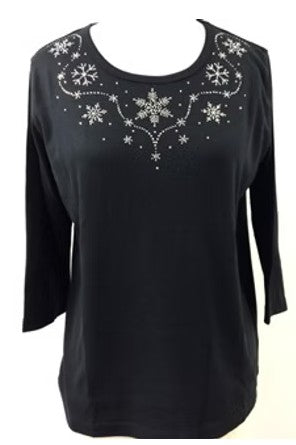 Snowflake V-Neck Top