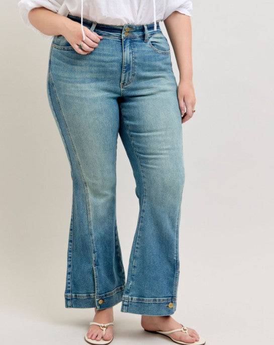 JB Wash Flare w/ Hem Button