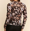 DD Black Floral Mesh Top