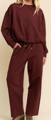 DD Burgundy Jogger Top