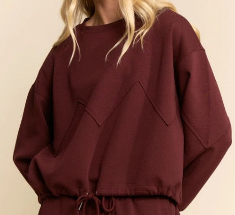 DD Burgundy Jogger Top