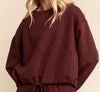 DD Burgundy Jogger Top
