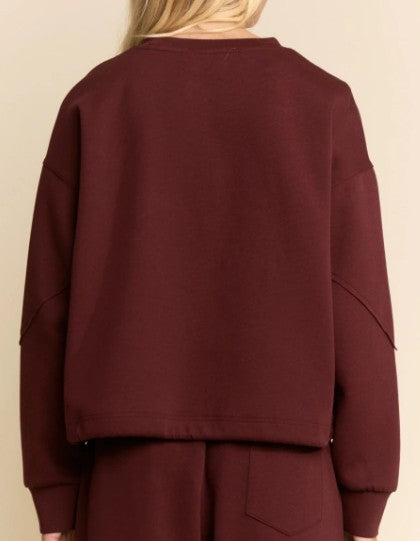 DD Burgundy Jogger Top