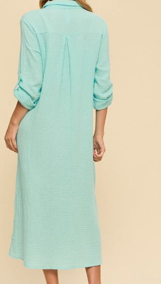 ds Easy Breeze Longline Shirt-Coastal Mint