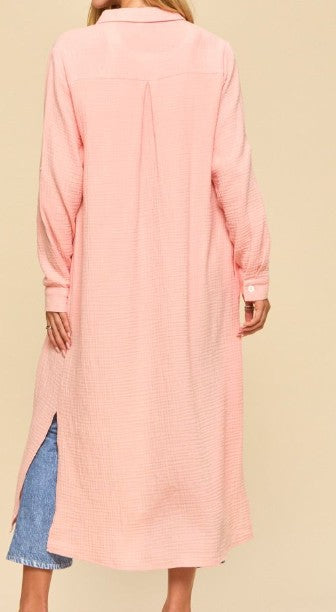 ds Easy Breeze Longline Shirt-Peach