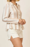 CC Neutral Breeze Stripe Blouse