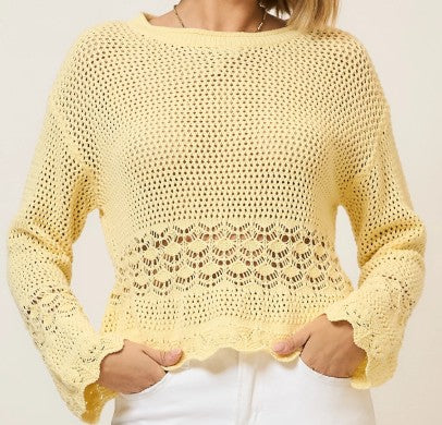 CC Scallop Hem Sweater