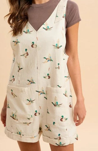 AW Mallard Print Romper
