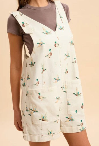 AW Mallard Print Romper