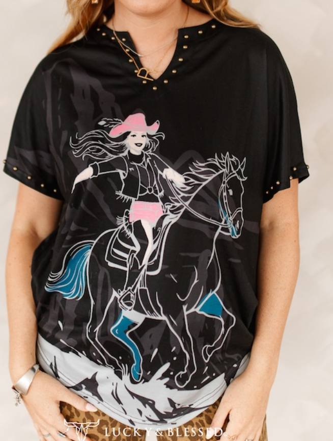 LB Studded Cowgirl Top