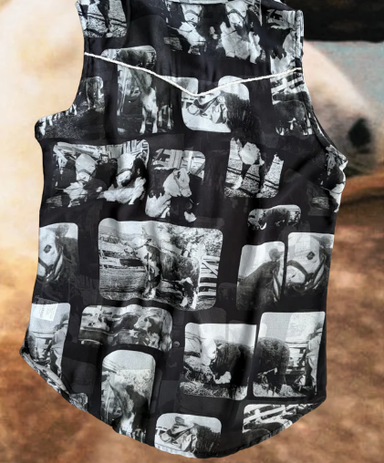 2F Sheer Hereford Western Top
