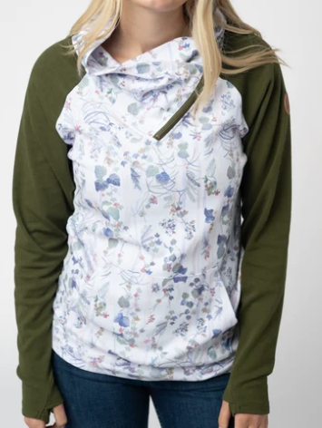 MM Zoey Zip Cowl Olive Meadow