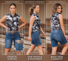 LB Snaffle Bit Denim Shorts